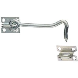 Gate Hook With Plate Staples, Zinc Steel, 5-In. Supply