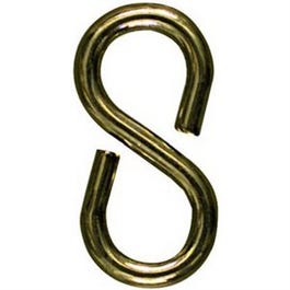 Closed  S  Hook, Light-Duty, Solid Brass, 1-1 4-In., 2-Pk. Online now