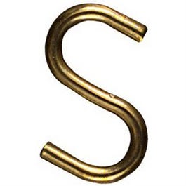 Open S Hook, Solid Brass, 3 4-In., 3-Pk. For Sale