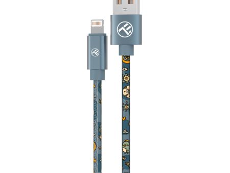 Tellur Graffiti USB to Lightning Cable 3A 1m Blue Sale