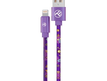 Tellur Graffiti USB to Lightning Cable 3A 1m Purple Hot on Sale