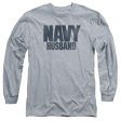 NAVY : HUSBAND L\S ADULT T SHIRT 18\1 ATHLETIC HEATHER 3X For Sale