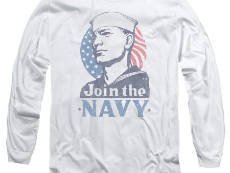 NAVY : JOIN NOW L\S ADULT T SHIRT 18\1 White SM Online Sale