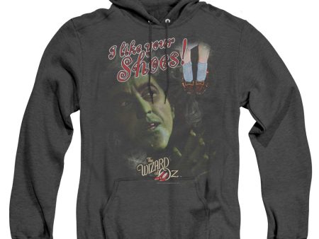 WIZARD OF OZ : I LIKE YOUR SHOES ADULT HEATHER HOODIE BLACK 2X Online Hot Sale