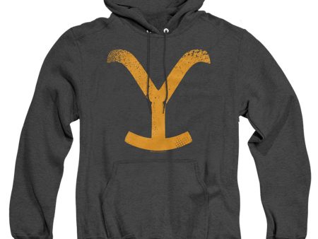 YELLOWSTONE : LARGE BRAND ADULT HEATHER HOODIE Black XL Supply