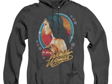 WONDER WOMAN 84 : WARRIOR 84 ADULT HEATHER HOODIE Black MD For Discount