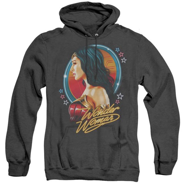 WONDER WOMAN 84 : WARRIOR 84 ADULT HEATHER HOODIE Black MD For Discount