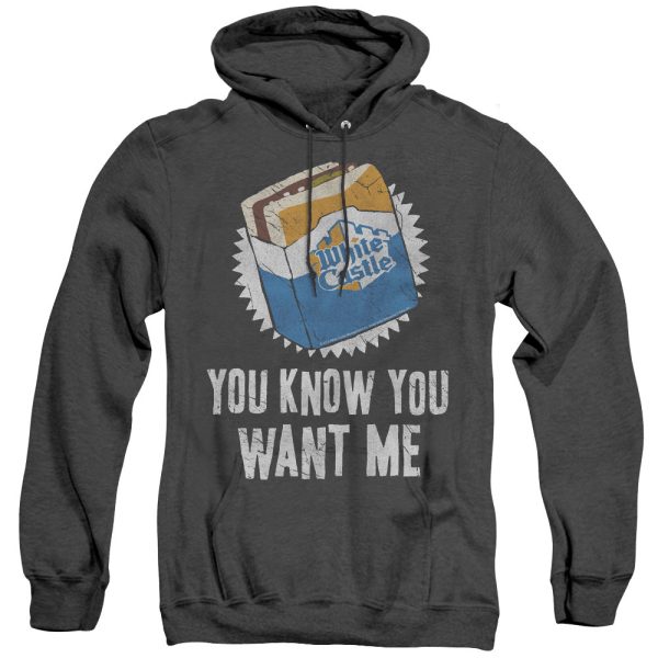 WHITE CASTLE : WANT ME ADULT HEATHER HOODIE BLACK SM Discount