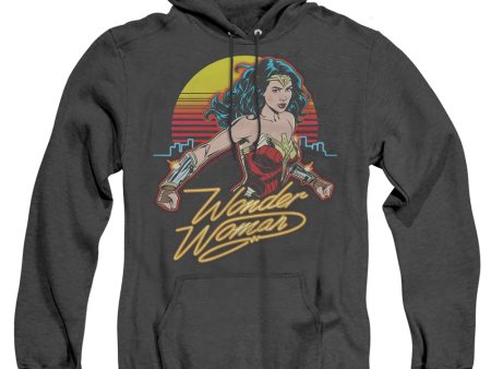 WONDER WOMAN 84 : SKYLINE ADULT HEATHER HOODIE Black XL Discount