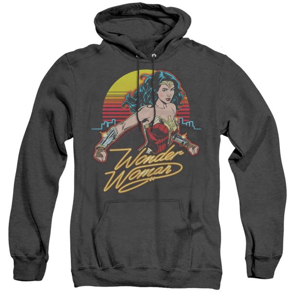 WONDER WOMAN 84 : SKYLINE ADULT HEATHER HOODIE Black XL Discount