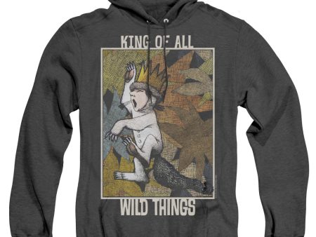 WHERE THE WILD THINGS ARE : KING OF ALL WILD THINGS ADULT HEATHER HOODIE BLACK MD For Sale