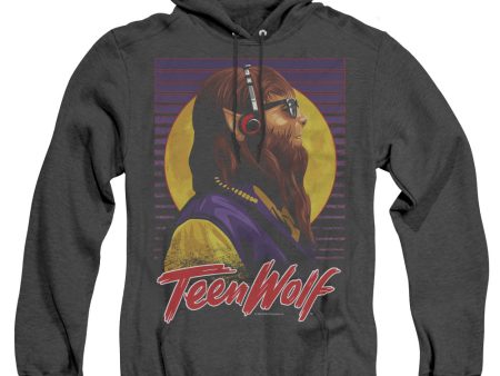 TEEN WOLF : HEADPHONE WOLF ADULT HEATHER HOODIE BLACK XL Sale