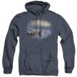 WILDLIFE : HUNTER S MOON THE SPOILS ADULT HEATHER HOODIE NAVY 3X Sale