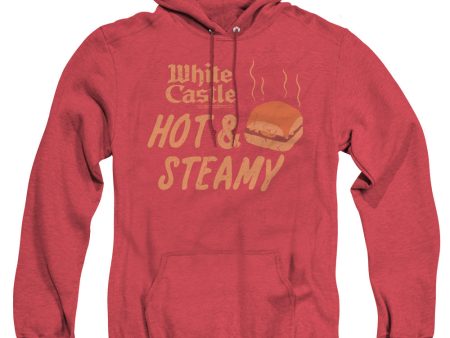 WHITE CASTLE : HOT AND STEAMY ADULT HEATHER HOODIE RED MD Sale