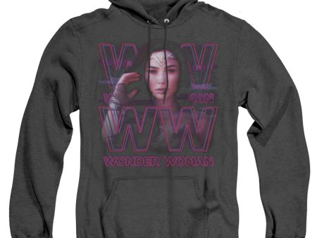 WONDER WOMAN 84 : VAPORWAVE WONDER WOMAN ADULT HEATHER HOODIE Black XL Hot on Sale