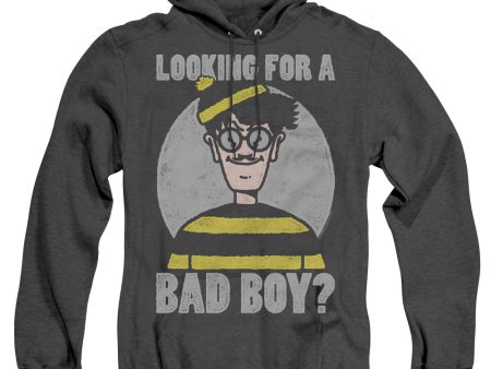 WHERE S WALDO : BAD BOY ADULT HEATHER HOODIE BLACK 3X For Cheap