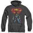 SUPERMAN : DARK ALLEY ADULT HEATHER HOODIE BLACK 3X Online Hot Sale