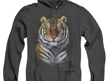 WILDLIFE : JUNGLE FIRE ADULT HEATHER HOODIE BLACK LG Hot on Sale