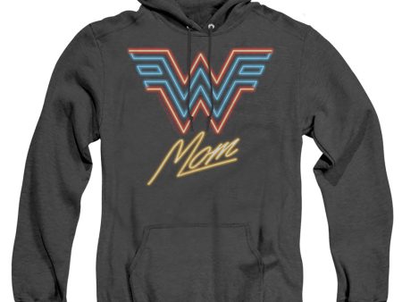 WONDER WOMAN 84 : WONDER MOM NEON ADULT HEATHER HOODIE Black 3X For Discount