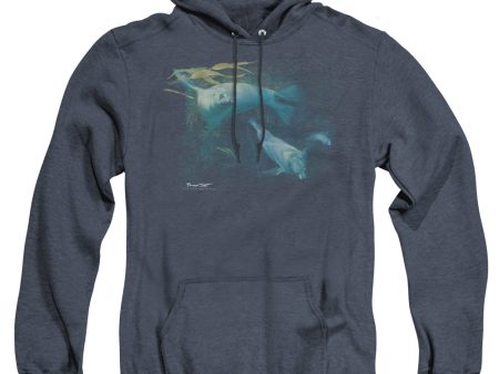 WILDLIFE : KELP PATROL ADULT HEATHER HOODIE NAVY MD For Sale