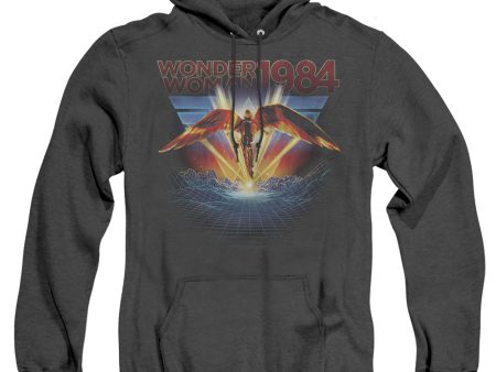 WONDER WOMAN 84 : 84 METAL ADULT HEATHER HOODIE Black 2X For Sale