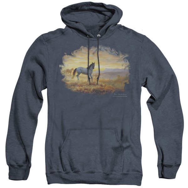 WILDLIFE : DUST AT DAWN ADULT HEATHER HOODIE NAVY 2X Discount