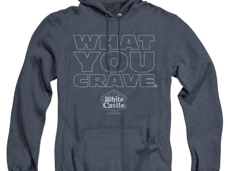 WHITE CASTLE : CRAVING ADULT HEATHER HOODIE NAVY MD Hot on Sale