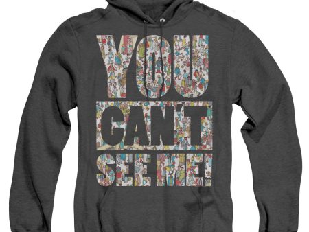 WHERE S WALDO : SEE ME ADULT HEATHER HOODIE BLACK 3X Cheap