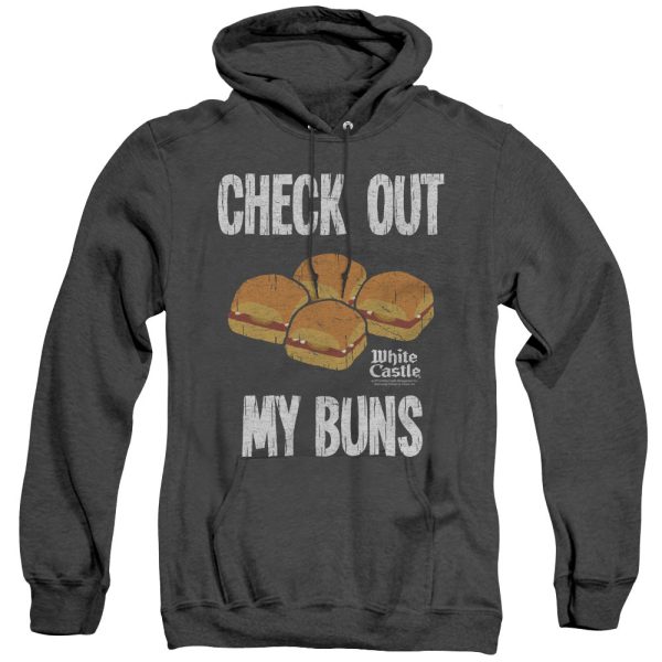 WHITE CASTLE : MY BUNS ADULT HEATHER HOODIE BLACK XL Fashion