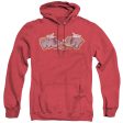 WOODY WOODPECKER : SKETCHY BIRD ADULT HEATHER HOODIE RED LG Online Hot Sale