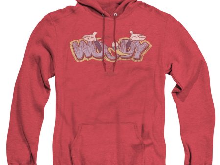 WOODY WOODPECKER : SKETCHY BIRD ADULT HEATHER HOODIE RED LG Online Hot Sale