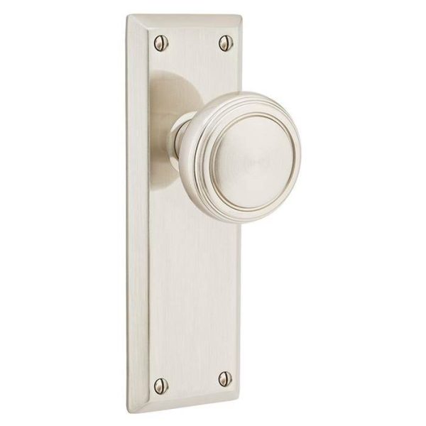 Emtek 8104EN Passage , Sideplate Locksets Quincy Non-Keyed 7-1 8  , Elan Lever Online Sale