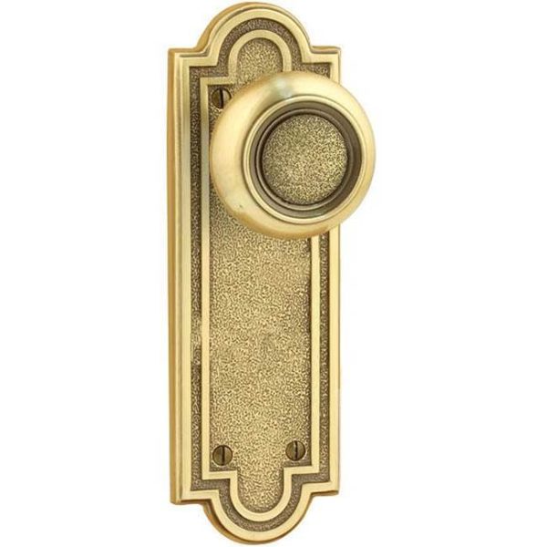 Emtek 8102V Passage , Sideplate Locksets Belmont Non-Keyed 7-1 2  , Victoria Knob Fashion