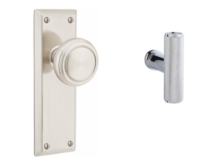 Emtek 8104ACEKN Passage , Sideplate Locksets Quincy Non-Keyed 7-1 8 , The Ace Knurled Knob Discount